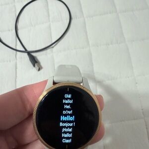 Gold and White Smartwatch